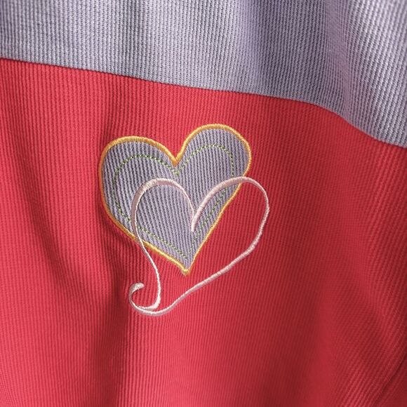 Vintage 90s Womens Cardigan Large‎ Cottage Core Valentines Embroidered Hearts - Picture 7 of 10